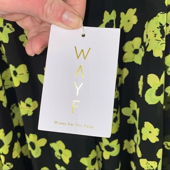 WAYF New! Kaylie Green floral Swing Mini Dress size XL- runs large - Picture 15 of 16